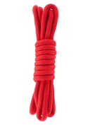 Wiązania-BONDAGE ROPE 3 METER RED