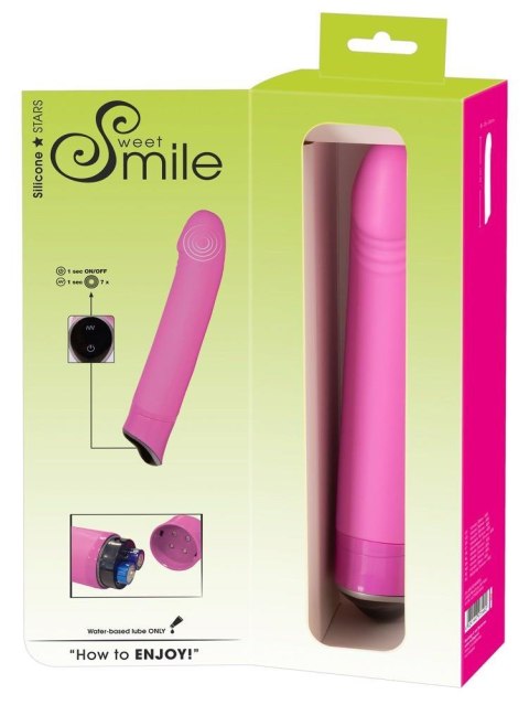 Wibrator realistyczna główka zakrzywiony masażer 22cm Sweet Smile Wibrator realistyczna główka zakrzywiony masażer 22cm Sweet Smile