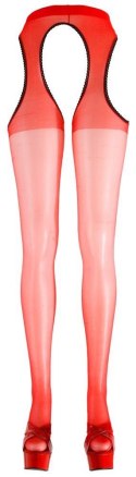 Rajstopy z otworami czerwone S/M Cottelli LEGWEAR