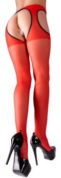 Rajstopy z otworami czerwone S/M Cottelli LEGWEAR