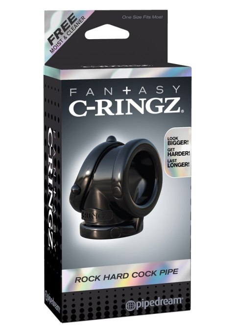 Pierścień-ROCK HARD COCK PIPE BLACK Pierścień-ROCK HARD COCK PIPE BLACK