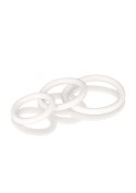 Pierścień-RUBBER RING WHITE SET 3PCS