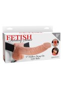 Proteza-HOLLOW STRAP-ON W BALLS 9"""" FLESH Fetish Fantasy