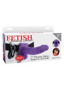 Proteza-VIBR STRAP-ON W BALLS 7"""" PURPLE Fetish Fantasy