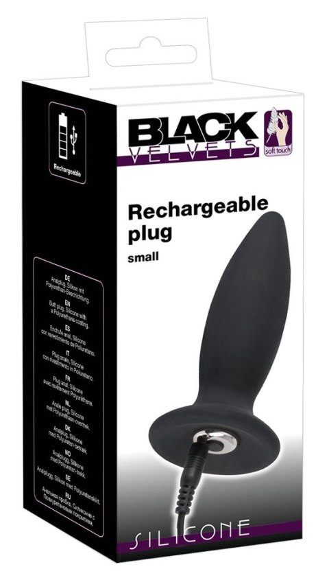 Korek analny silikonowy z wibracjami 7trybów 11cm Black Velvets Korek analny silikonowy z wibracjami 7trybów 11cm Black Velvets