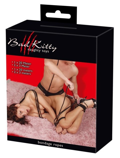 Miękka bawełniana lina sznur do krępowania 3szt Bad Kitty Miękka bawełniana lina sznur do krępowania 3szt Bad Kitty