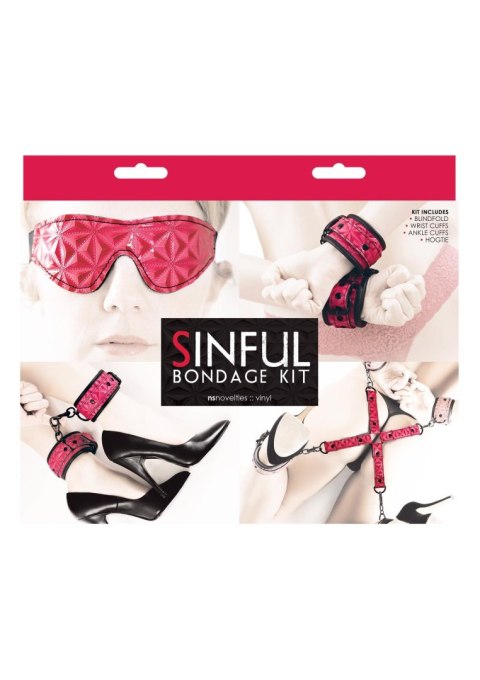 Zestaw-SINFUL BONDAGE KIT PINK Zestaw-SINFUL BONDAGE KIT PINK