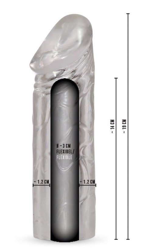 Nakładka przedłużająca na penisa naturalna +5cm Rebel Nakładka przedłużająca na penisa naturalna +5cm Rebel