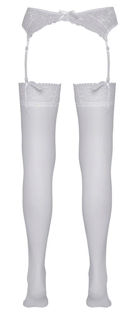Pończochy białe do paska 3 /M Cottelli LEGWEAR Pończochy białe do paska 3 /M Cottelli LEGWEAR