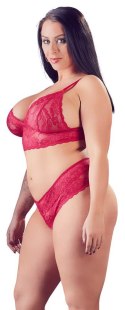 Komplet bielizny czerwony XL Cottelli CURVES