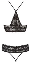 Top i stringi czarne L Cottelli LINGERIE