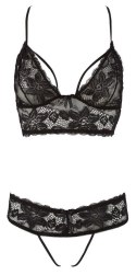 Top i stringi czarne S Cottelli LINGERIE