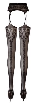 Pończochy czarne z pasem L/XL Cottelli LEGWEAR