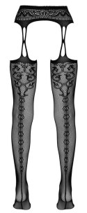 Pończochy czarne z pasem L/XL Cottelli LEGWEAR