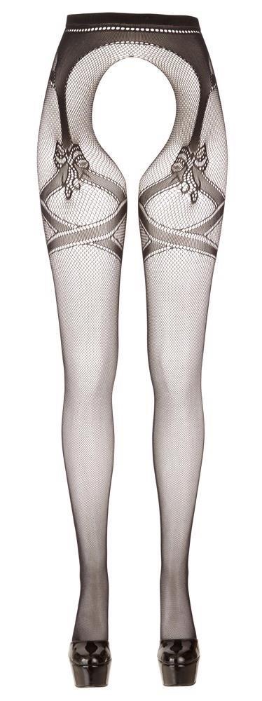 Rajstopy z otworem czarne L/XL Cottelli LEGWEAR Rajstopy z otworem czarne L/XL Cottelli LEGWEAR