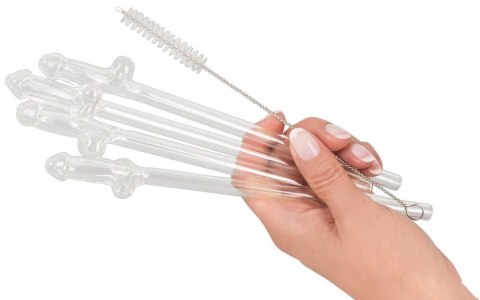 Glass Drinking Straw Willy x 4 Glass Drinking Straw Willy x 4