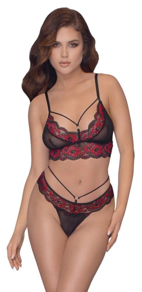 BIKINI KORONKOWE black/red L Cottelli LINGERIE BIKINI KORONKOWE black/red L Cottelli LINGERIE