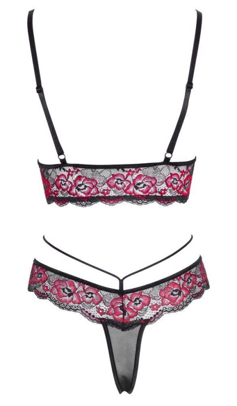BIKINI KORONKOWE black/red L Cottelli LINGERIE BIKINI KORONKOWE black/red L Cottelli LINGERIE