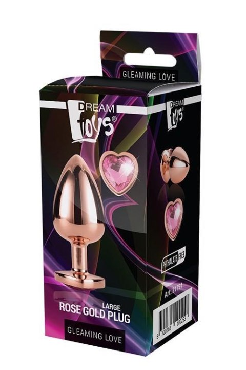GLEAMING LOVE ROSE GOLD PLUG LARGE Dream Toys GLEAMING LOVE ROSE GOLD PLUG LARGE Dream Toys