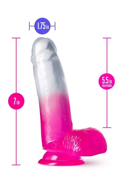 B YOURS SUGAR MAGNOLIA 7 INCH DILDO FUCHSIA Blush B YOURS SUGAR MAGNOLIA 7 INCH DILDO FUCHSIA Blush