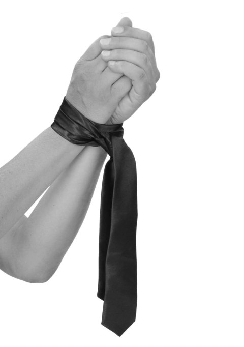 Wstążka czarna satynowa do zniewolenia bondageBDSM Ouch! Wstążka czarna satynowa do zniewolenia bondageBDSM Ouch!