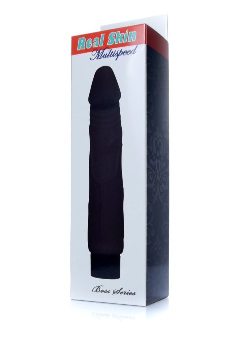 Wibrator czarny z cyberskóry penis Boss Series Wibrator czarny z cyberskóry penis Boss Series