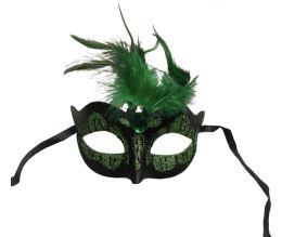 Maska wenecka BDSM przebranie fetysz sex zielona Kinky Mask