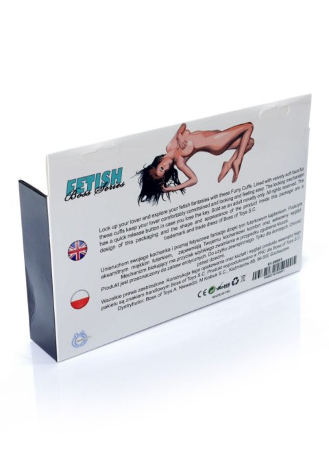 Kajdanki metalowe z futerkiem bondage bdsm erotyka Fetish Boss Series Kajdanki metalowe z futerkiem bondage bdsm erotyka Fetish Boss Series