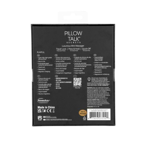 Wibrujący elegancki masażer łechtaczki stymulator Pillow Talk Wibrujący elegancki masażer łechtaczki stymulator Pillow Talk