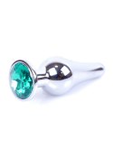 Stalowy korek analny plug do anusa kryształek 9cm Boss Series HeavyFun