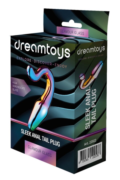 Szklany korek analny z ogonem bezpieczny plug 10cm Dream Toys Szklany korek analny z ogonem bezpieczny plug 10cm Dream Toys