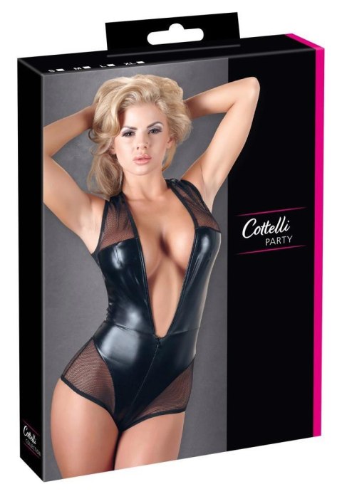 BODY CZARNE WETLOOK M Cottelli Collection Party