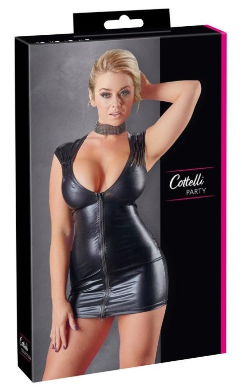 Wet Look Dress with Zip L Cottelli PARTY Wet Look Dress with Zip L Cottelli PARTY