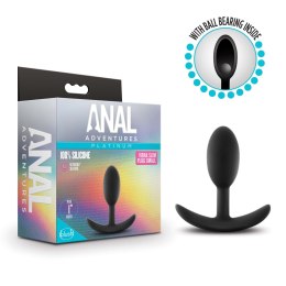 ANAL ADVENTURES SILICONE VIBRA SLIM PLUG SMALL BLACK Blush