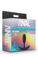 ANAL ADVENTURES SILICONE VIBRA SLIM PLUG SMALL BLACK Blush