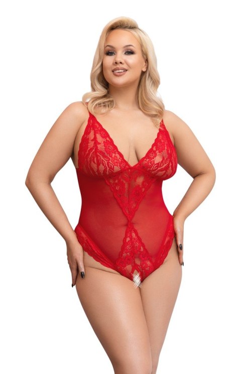 Body czerwone bez krocza 2XL COTTELLI Body czerwone bez krocza 2XL COTTELLI