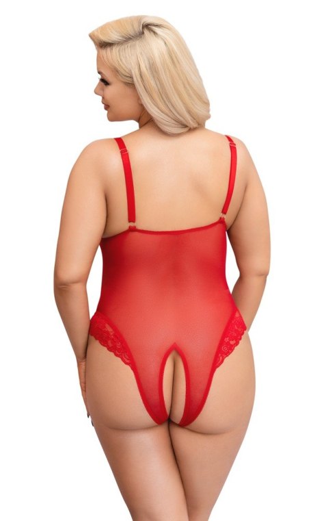 Body czerwone bez krocza 2XL COTTELLI Body czerwone bez krocza 2XL COTTELLI