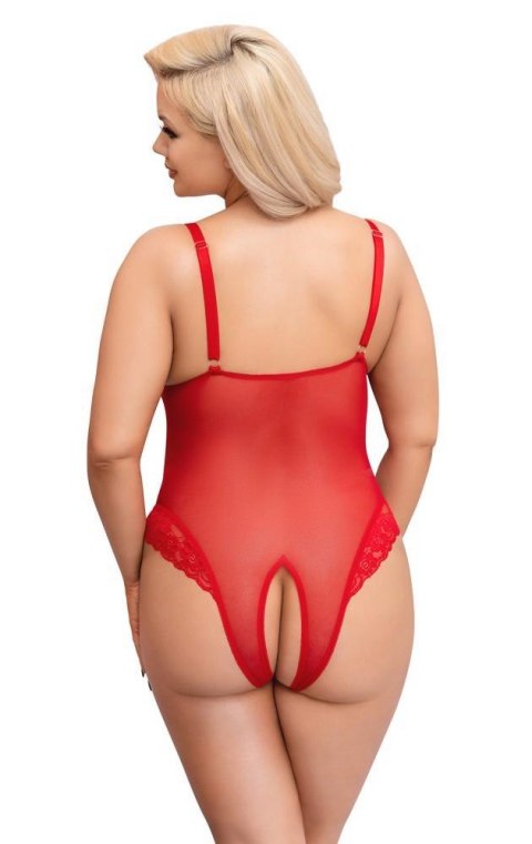 Body czerwone bez krocza 2XL COTTELLI Body czerwone bez krocza 2XL COTTELLI