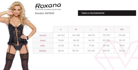Gorset i stringi 6077 black M ROXANA Gorset i stringi 6077 black M ROXANA