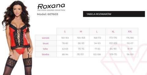 Gorset i stringi 6077 red L ROXANA Gorset i stringi 6077 red L ROXANA