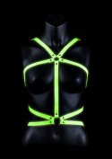 Body Harness - Glow in the Dark - Neon Green/Black - L/XL Ouch!