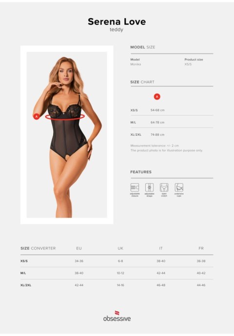 Bielizna-Serena Love body otwarte XS/S Bielizna-Serena Love body otwarte XS/S