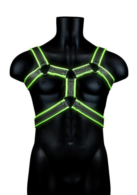 Body Harness - Glow in the Dark - Neon Green/Black - L/XL Ouch! Body Harness - Glow in the Dark - Neon Green/Black - L/XL Ouch!