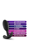 ANAL ADVENTURES SILICONE VIBRA SLIM PLUG SMALL BLACK Blush