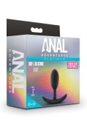 ANAL ADVENTURES SILICONE VIBRA SLIM PLUG SMALL BLACK Blush