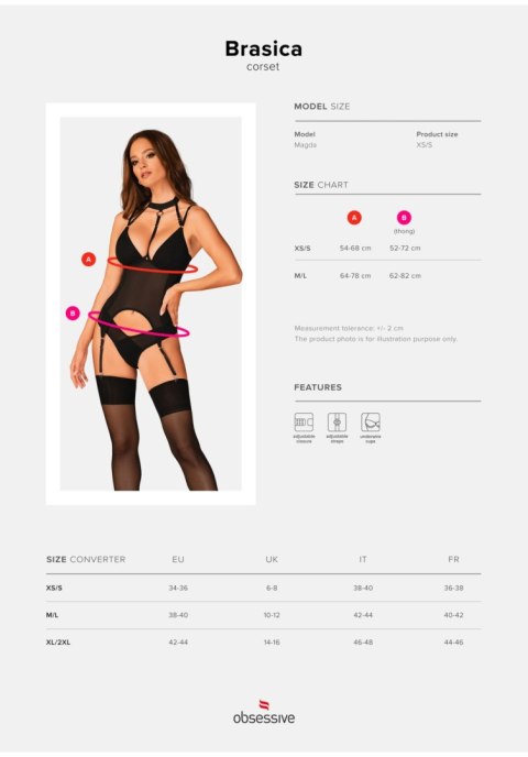 Bielizna-Brasica gorset M/L Obsessive Bielizna-Brasica gorset M/L Obsessive
