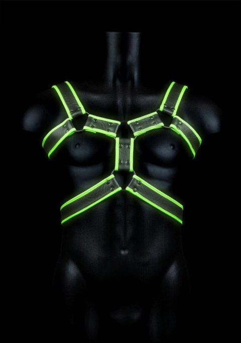 Body Harness - Glow in the Dark - Neon Green/Black - L/XL Ouch! Body Harness - Glow in the Dark - Neon Green/Black - L/XL Ouch!