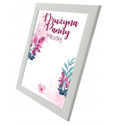 Pamiątkowy czarny plakat "Buziaki na pożegnanie Panny Młodej" w ramce. PropaGanda Pamiątkowy czarny plakat "Buziaki na pożegnanie Panny Młodej" w ramce. PropaGanda