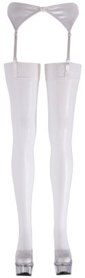 Stockings white 4 Cottelli LEGWEAR