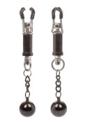 Weighted Twist Nipple Clamps Silver CalExotics